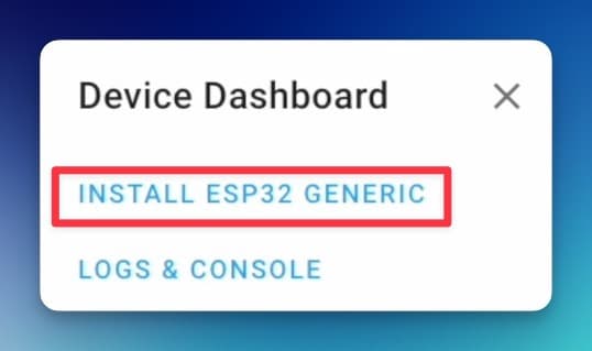 INSTALL ESP32 GENERIC