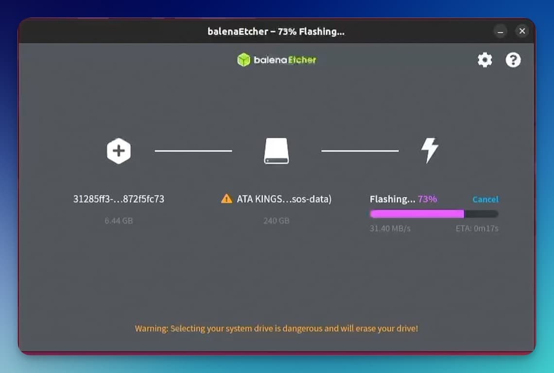 Flashing Image