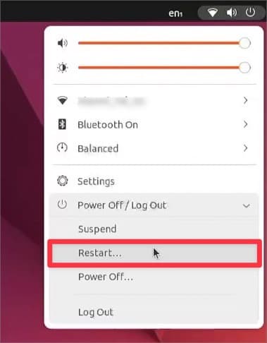 Restart Ubuntu