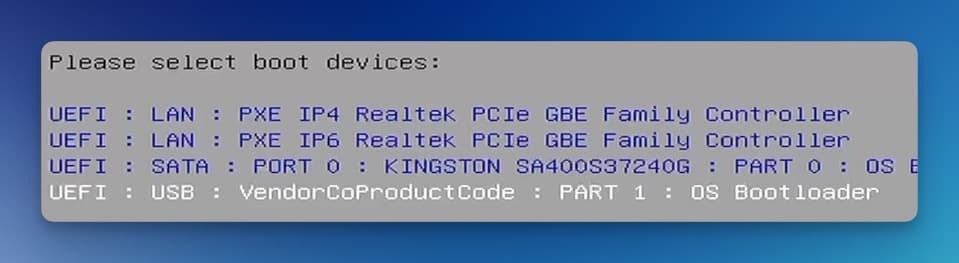 Boot Media Select