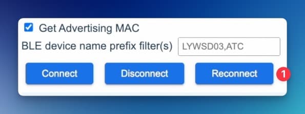 Reconnect button