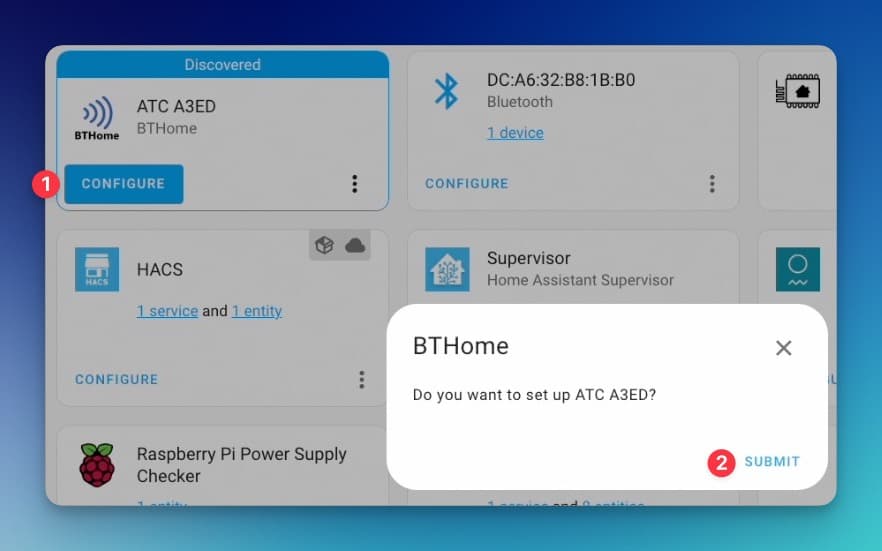 Xiaomi Temperature & Humidity Sensor Home Assistant Integration